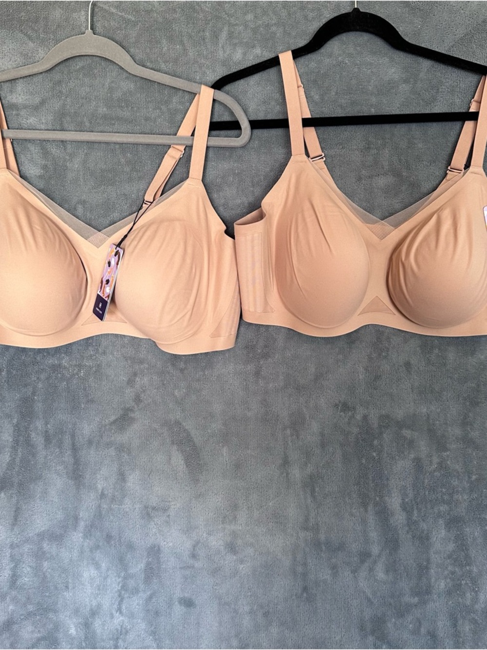 Honeylove Lot of 2 Crossover Nude T-Shirt Bras Sand  Light Beige 44DD 44DDD NWT